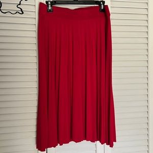 Beautiful Straight Lined Red Flowy Skirt